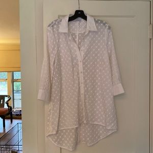 Pearl Lela rose white button down top